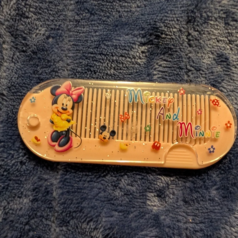 🦋 Disney Minnie Mouse Kids Comb - Pink and Clear